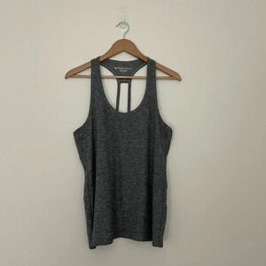 Beyond Yoga Double Up Racerback Tank in Heather Gray Size Medium